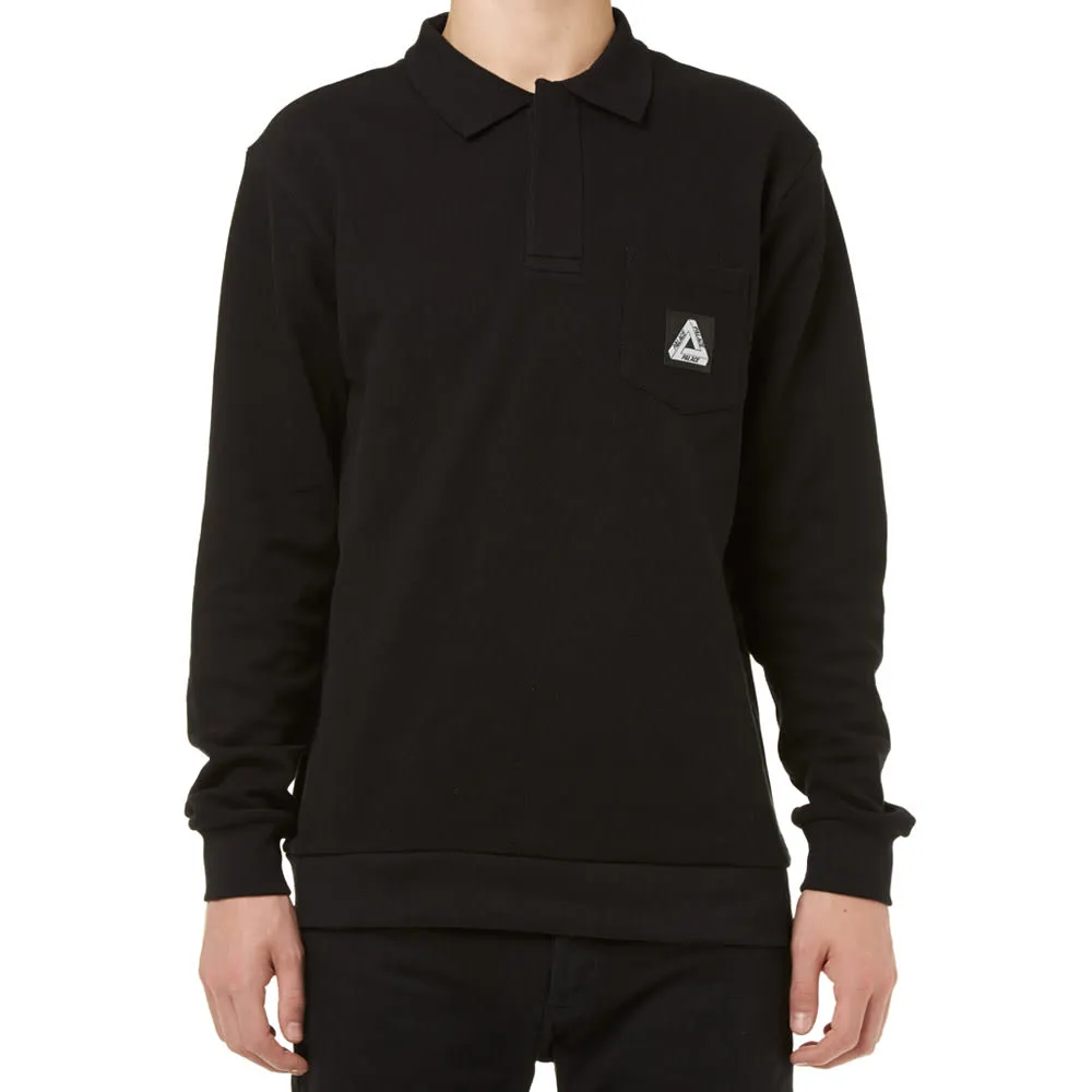 Palace Long Sleeve Backed Pique ShirtBlack