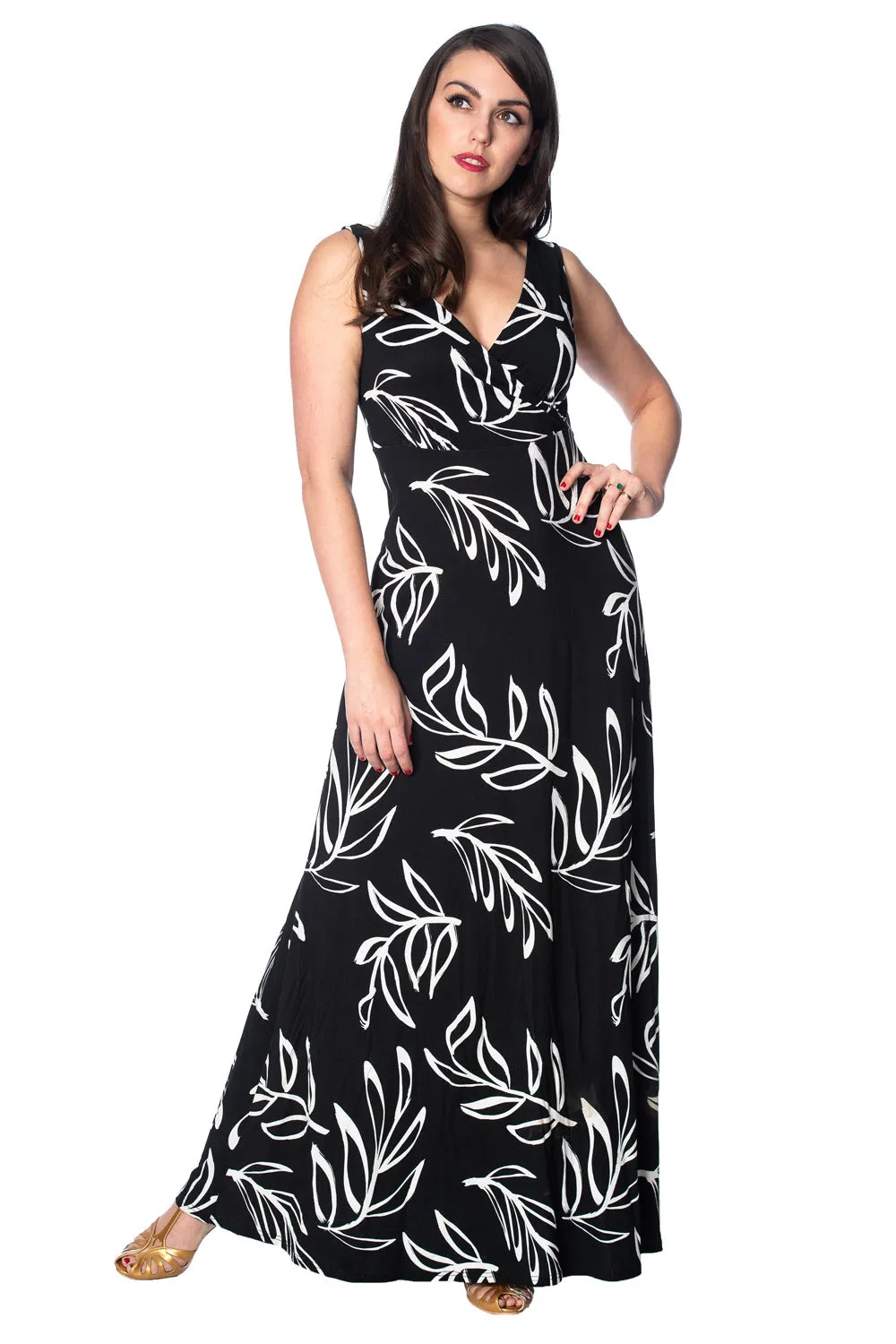 PALM MAXI LENGTH DRESS