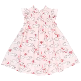 Pink Chicken - Girls Stevie Dress - Swan Love