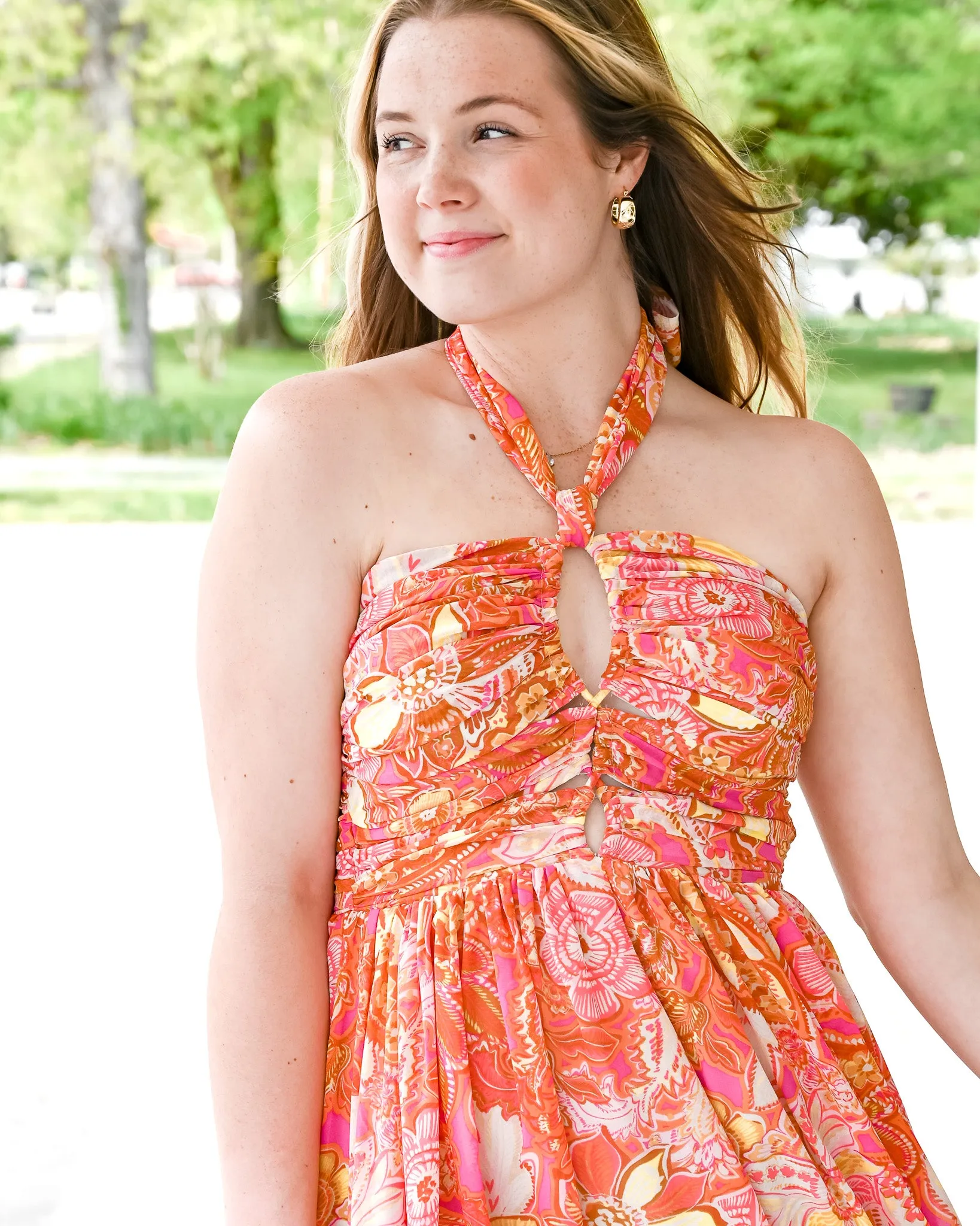 Pink Lemonade Halter Dress