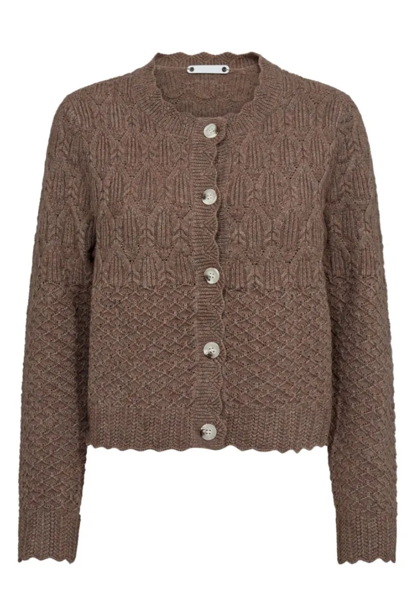 PointelleCC Cardigan | Walnut | Cardigan fra Co'couture