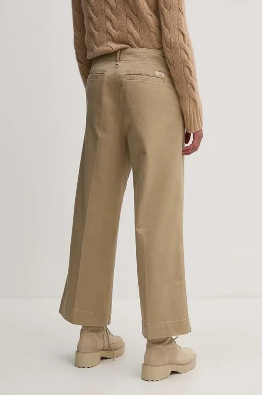 Polo Ralph Lauren trousers women's beige color 211939940