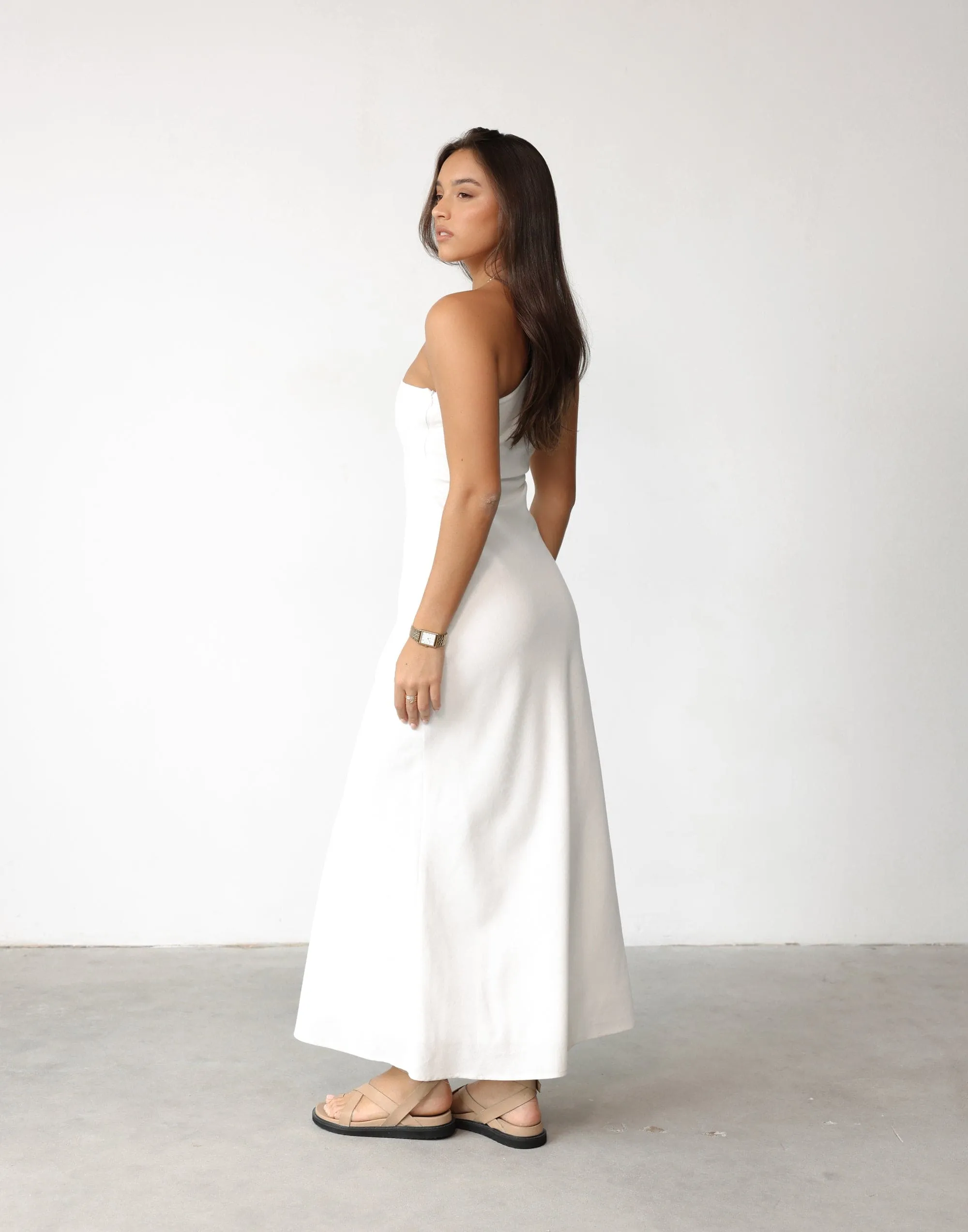 Rema Maxi Dress (White)