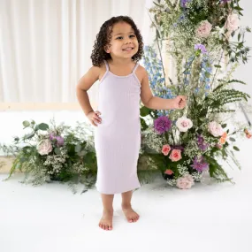 Ribbed Toddler Cami Dress in Wisteria