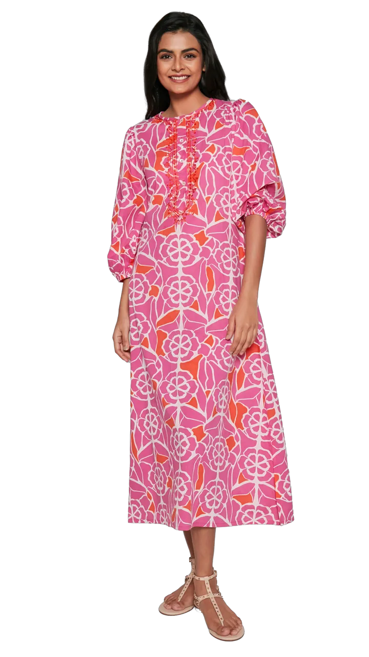 Ro's Garden Heidi Long Tunic, Pink Oahu