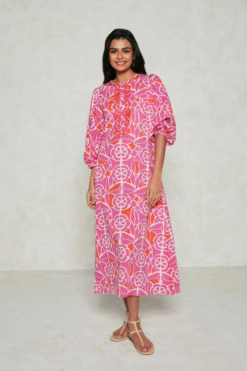 Ro's Garden Heidi Long Tunic, Pink Oahu