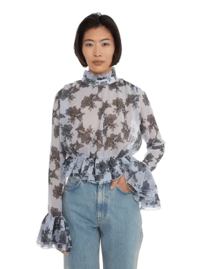 ROTATE  Patterned blouse - White