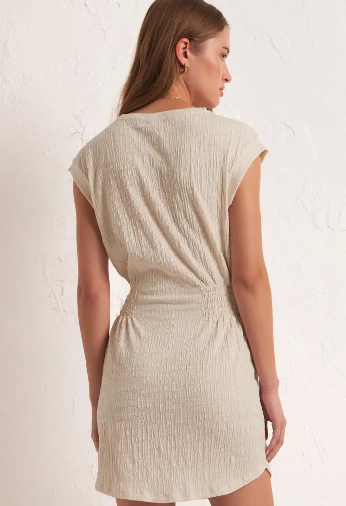 Rowan Textured Knit Dress-Whisper White