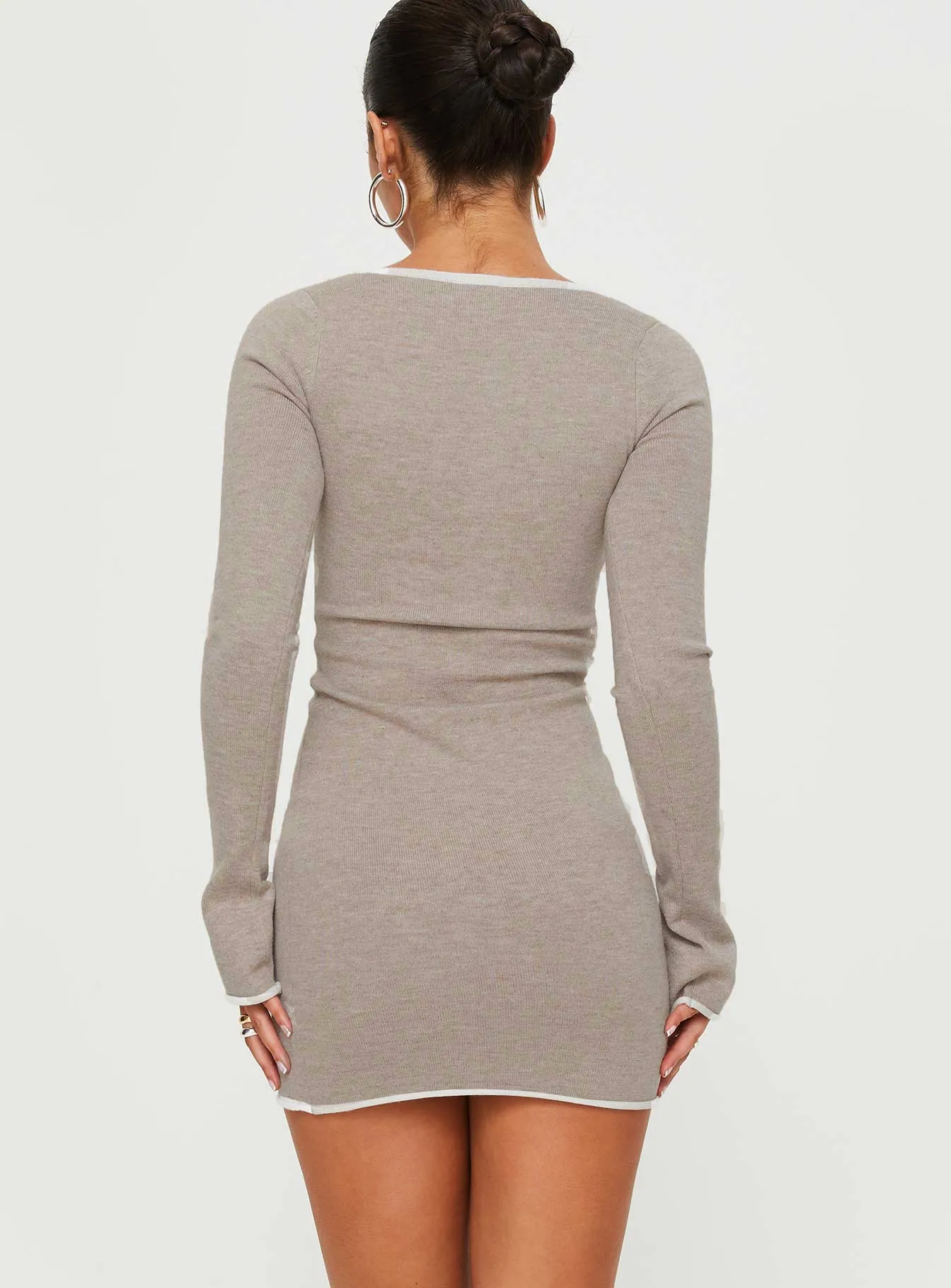 Rutter Long Sleeve Mini Dress Grey