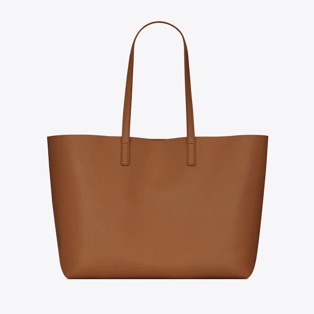 SAINT LAURENT Shopping East West Leather Tote - BRICK