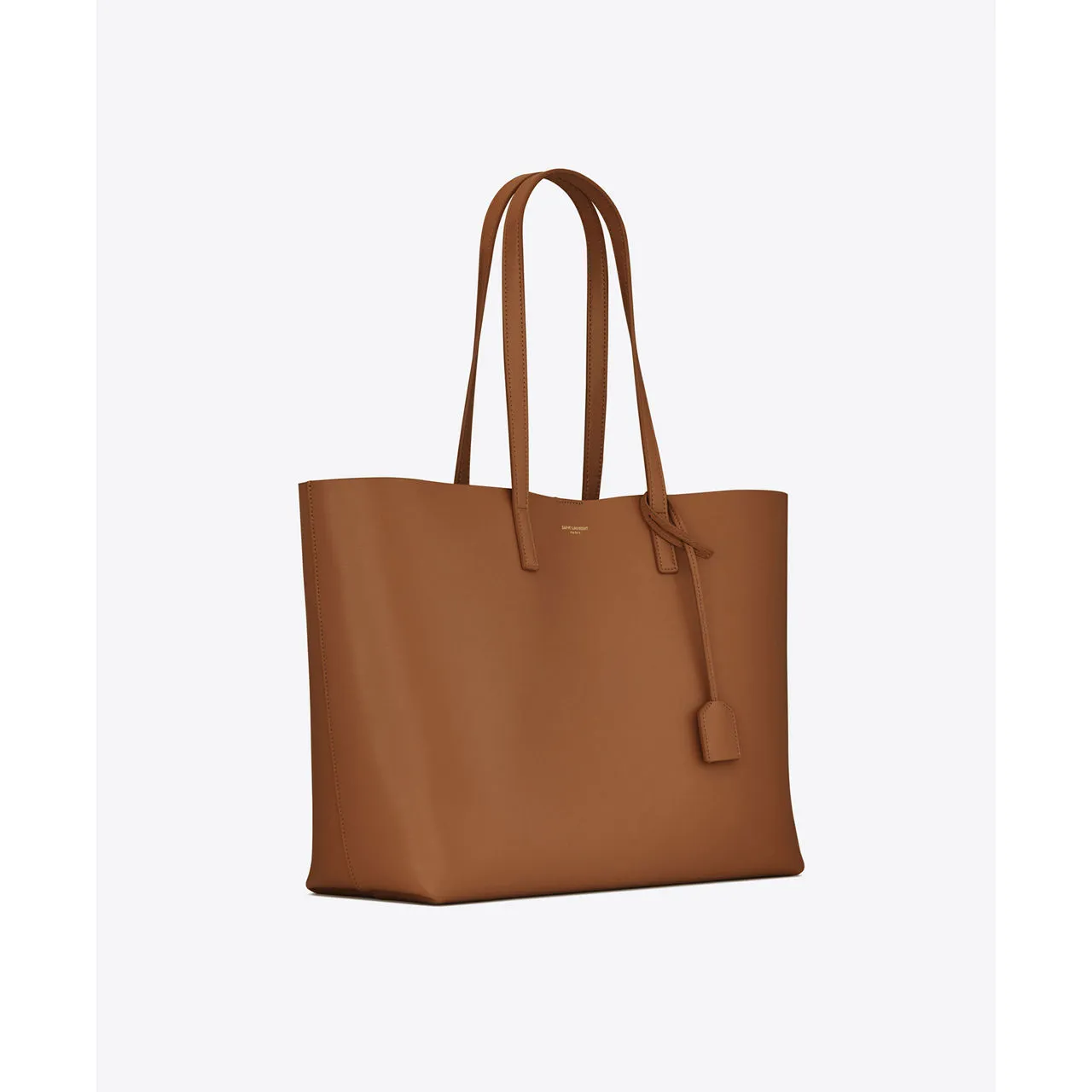 SAINT LAURENT Shopping East West Leather Tote - BRICK