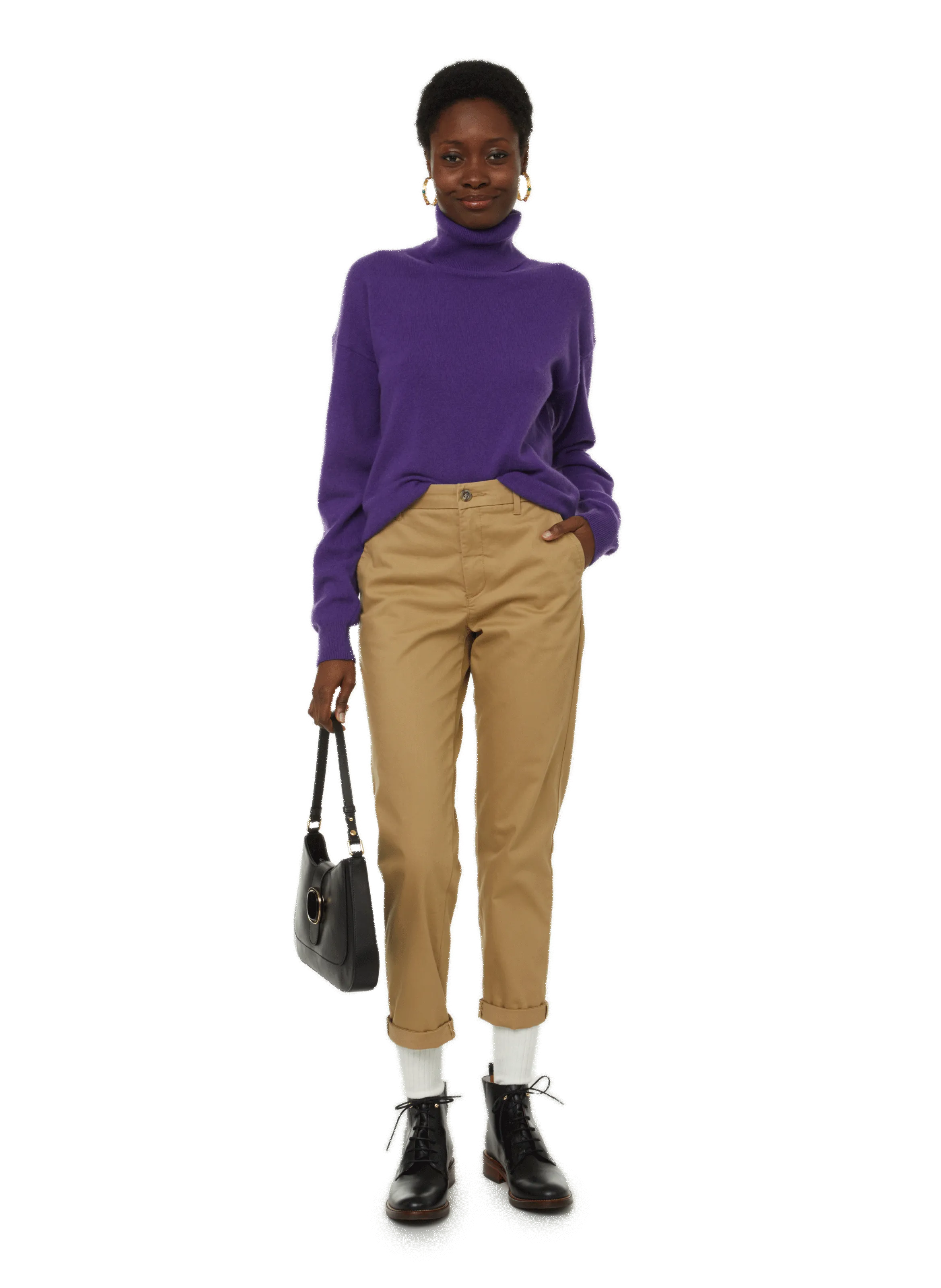 Saison 1865  Turtleneck jumper  - Purple