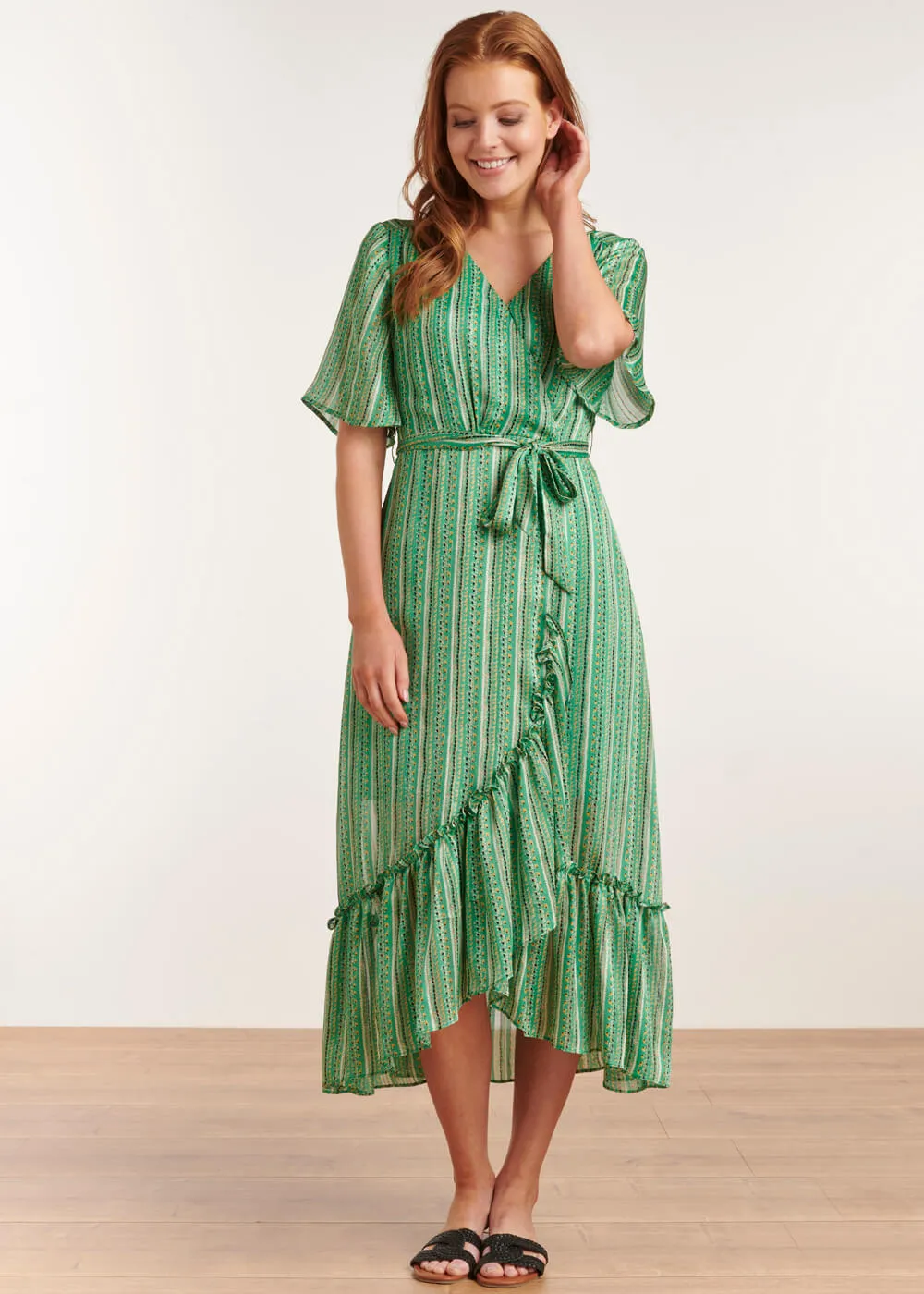 Smashed Lemon Dream The Dream 70's Maxi Dress Green