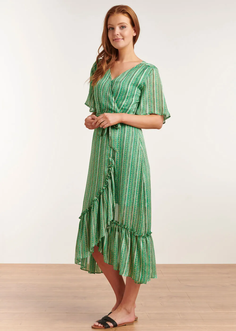 Smashed Lemon Dream The Dream 70's Maxi Dress Green