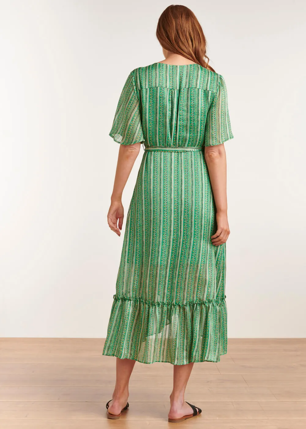 Smashed Lemon Dream The Dream 70's Maxi Dress Green