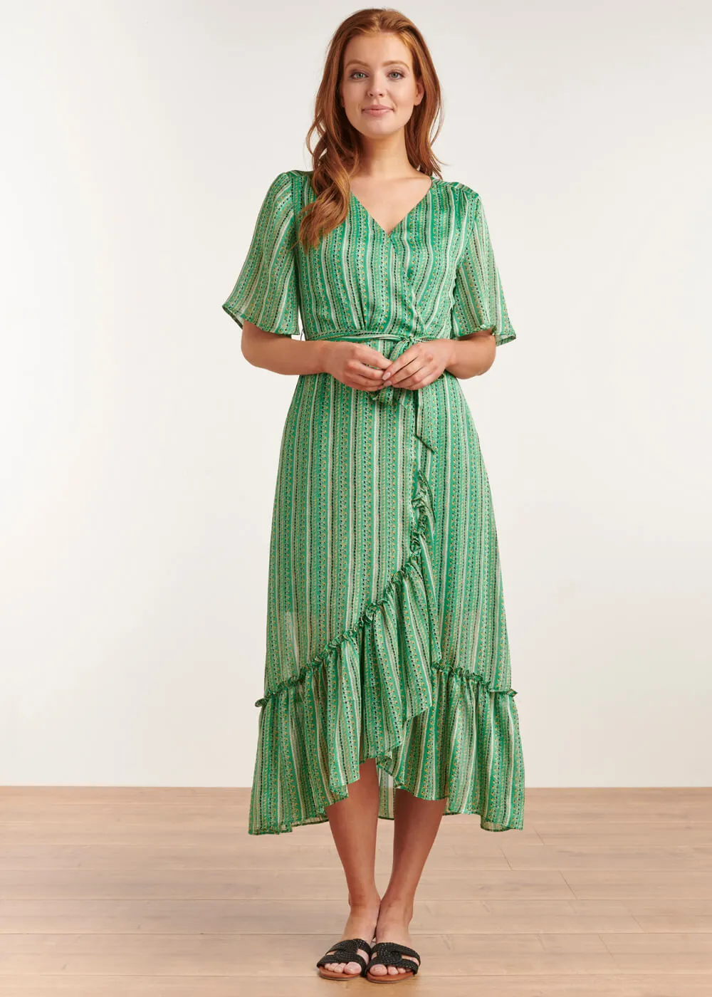 Smashed Lemon Dream The Dream 70's Maxi Dress Green