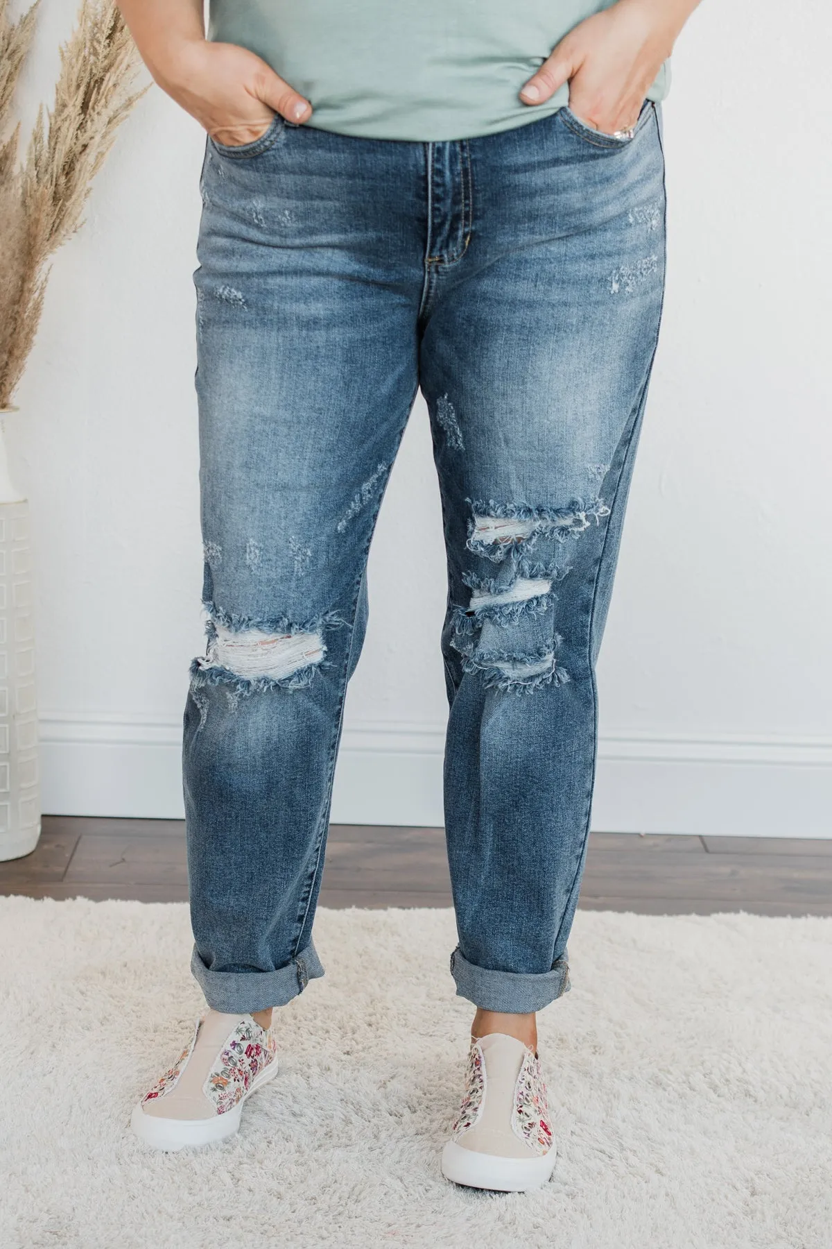 Sneak Peak Mid-Rise Skinny Jeans- Dawn Wash