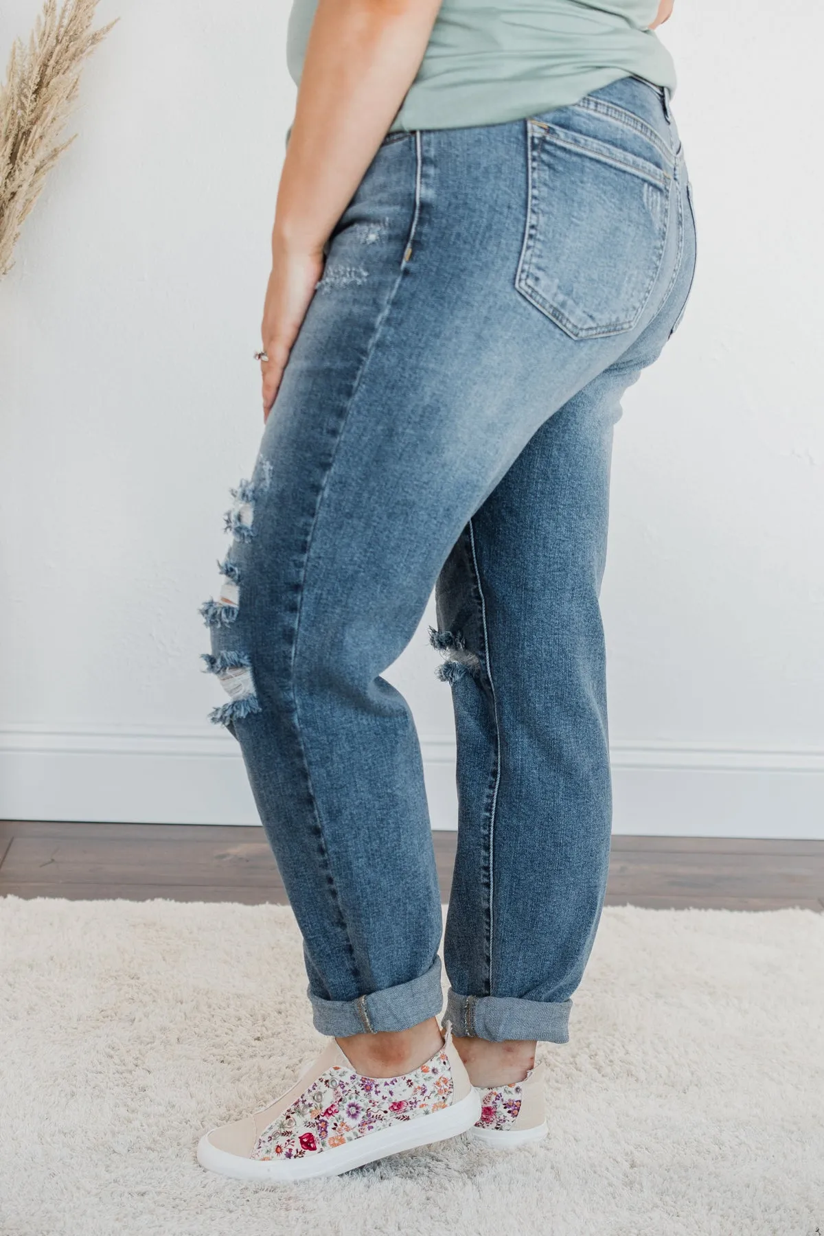 Sneak Peak Mid-Rise Skinny Jeans- Dawn Wash