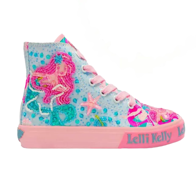 Sneakers da bambina sirenetta  celeste Cod: LKED3489