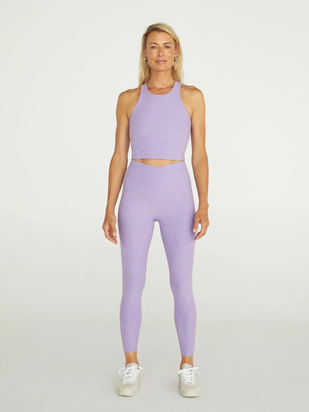 Spacedye Focus Cropped Tank - Crisp Lavender Heather