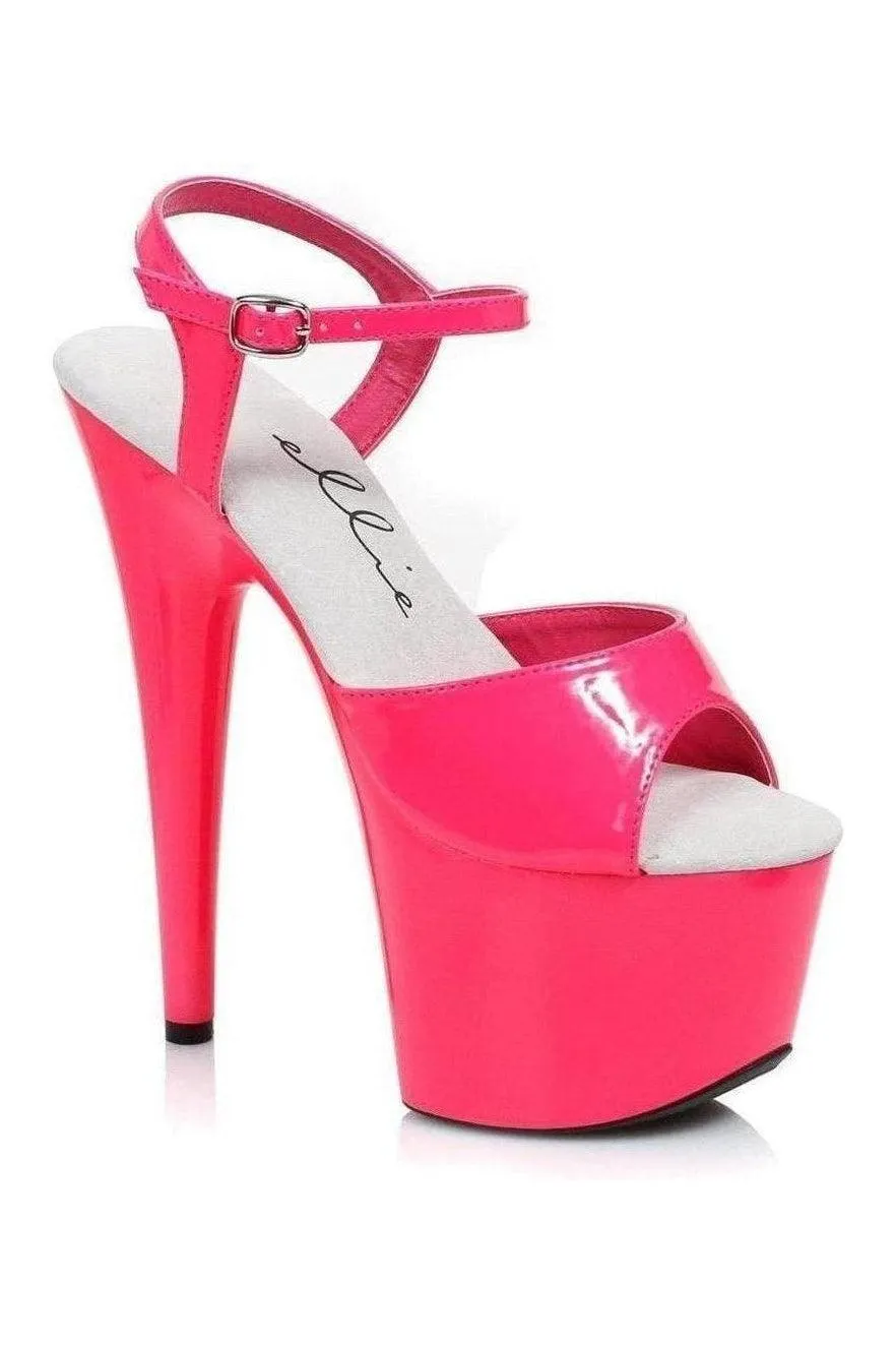 SS-709-SOLARIS Platform Sandal  | Fuchsia Patent