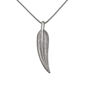 Stainless Steel Leaf Pendant Long Neck