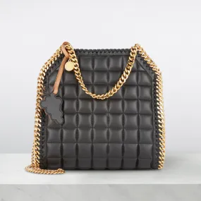 STELLA MCCARTNEY Falabella Quilted Mini Tote Bag - Black