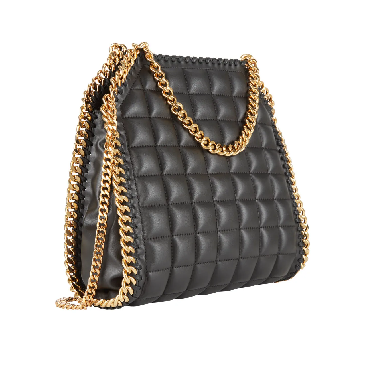 STELLA MCCARTNEY Falabella Quilted Mini Tote Bag - Black