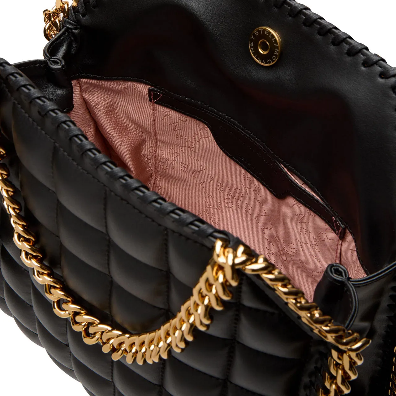 STELLA MCCARTNEY Falabella Quilted Mini Tote Bag - Black