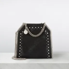 STELLA MCCARTNEY Falabella Studded Tiny Tote Bag - Black