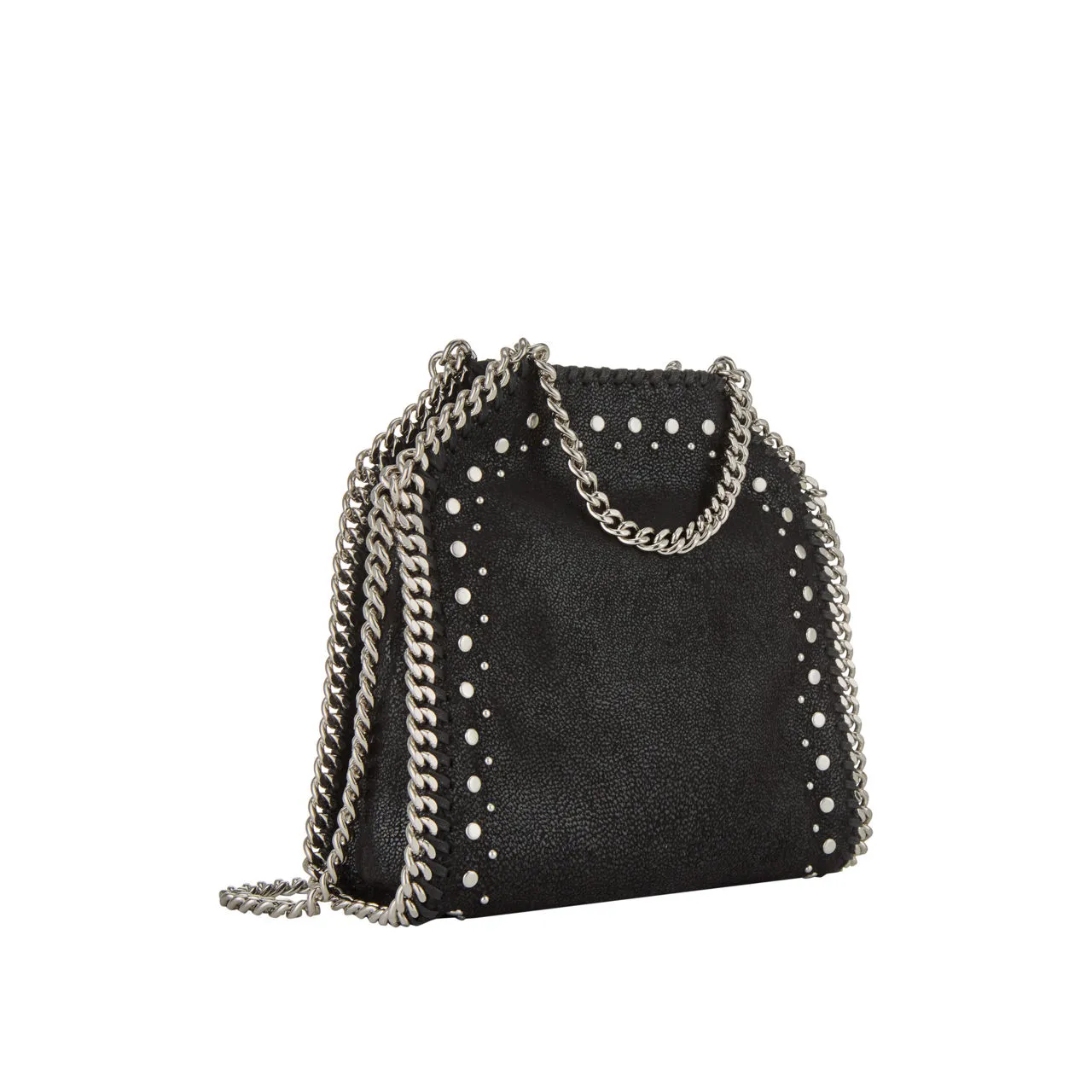 STELLA MCCARTNEY Falabella Studded Tiny Tote Bag - Black