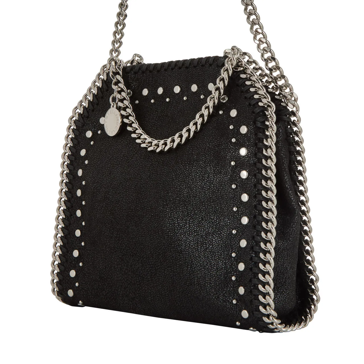 STELLA MCCARTNEY Falabella Studded Tiny Tote Bag - Black