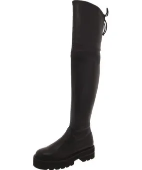 Stuart Weitzman LOWLAND ULTRALIFT OT Womens Leather Pull On Over-The-Knee Boots