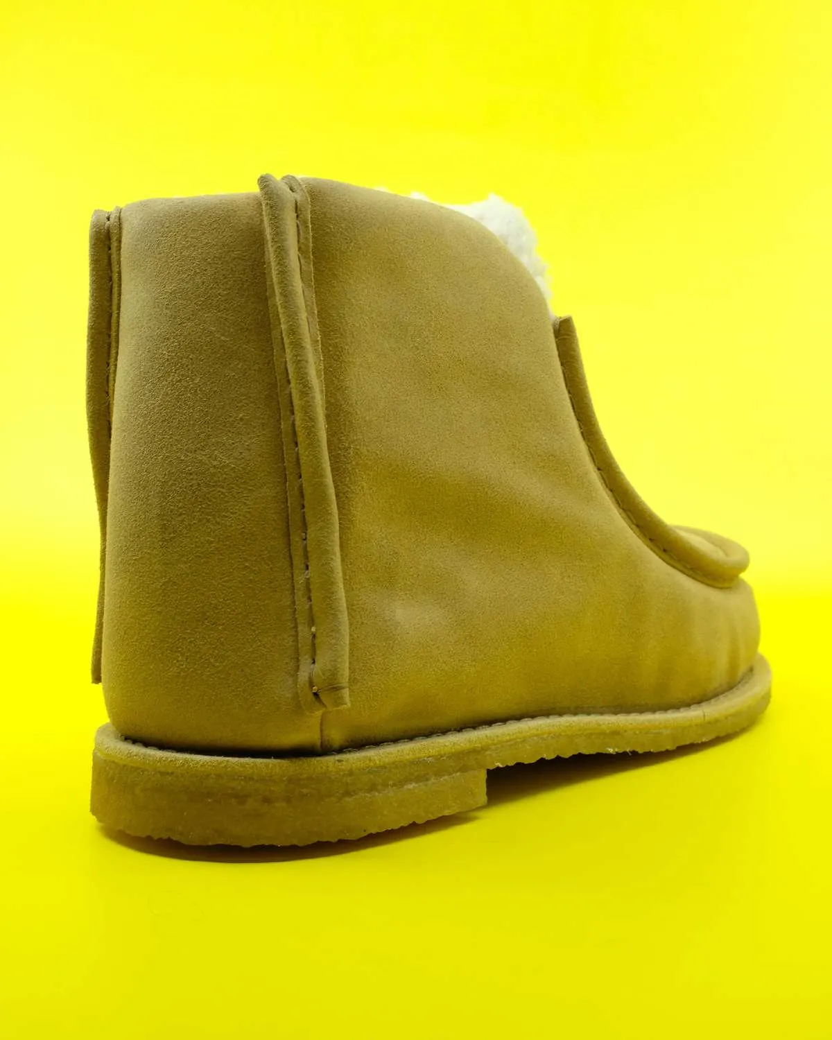 Suede padded Ankle Boots - Beige