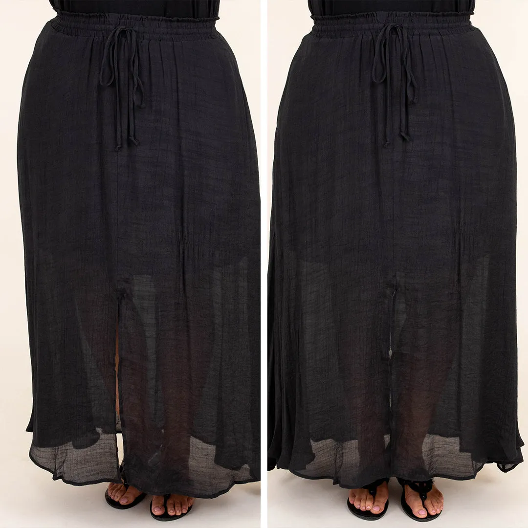 The Break Is Over Skirt, Black