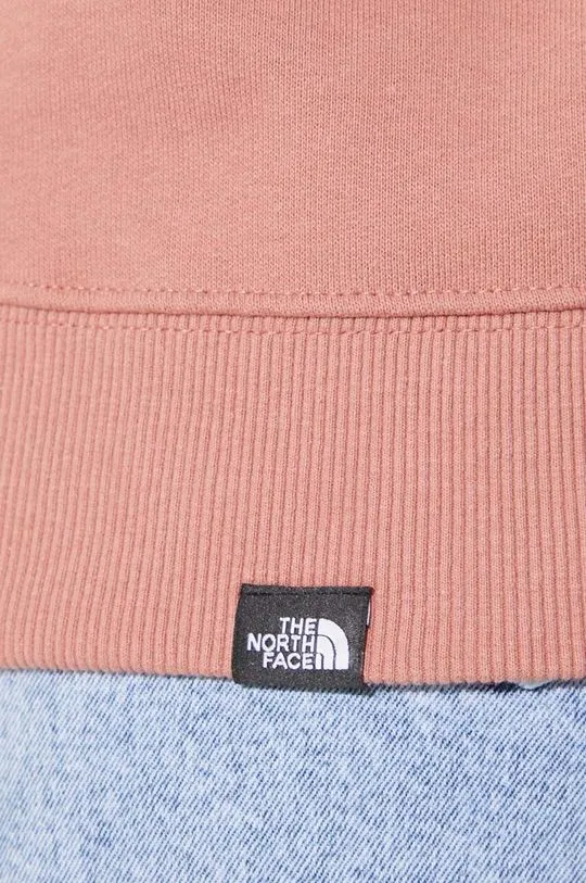 The North Face cotton sweatshirt W Drew Peak Pullover Hoodie women's pink color NF0A55ECNXQ1