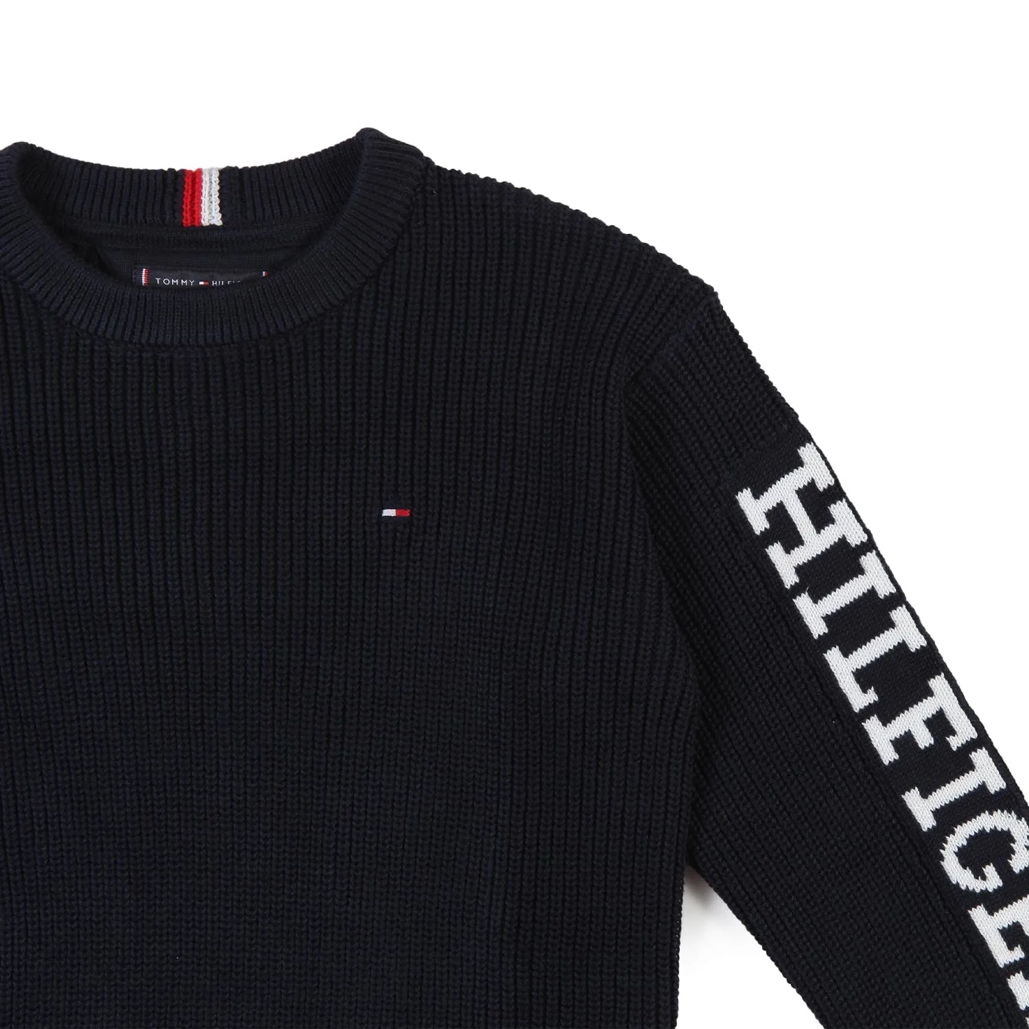 Tommy Hilfiger Tommy Blue Pullover With White Logo For Kids And Teens