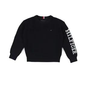 Tommy Hilfiger Tommy Blue Pullover With White Logo For Kids And Teens