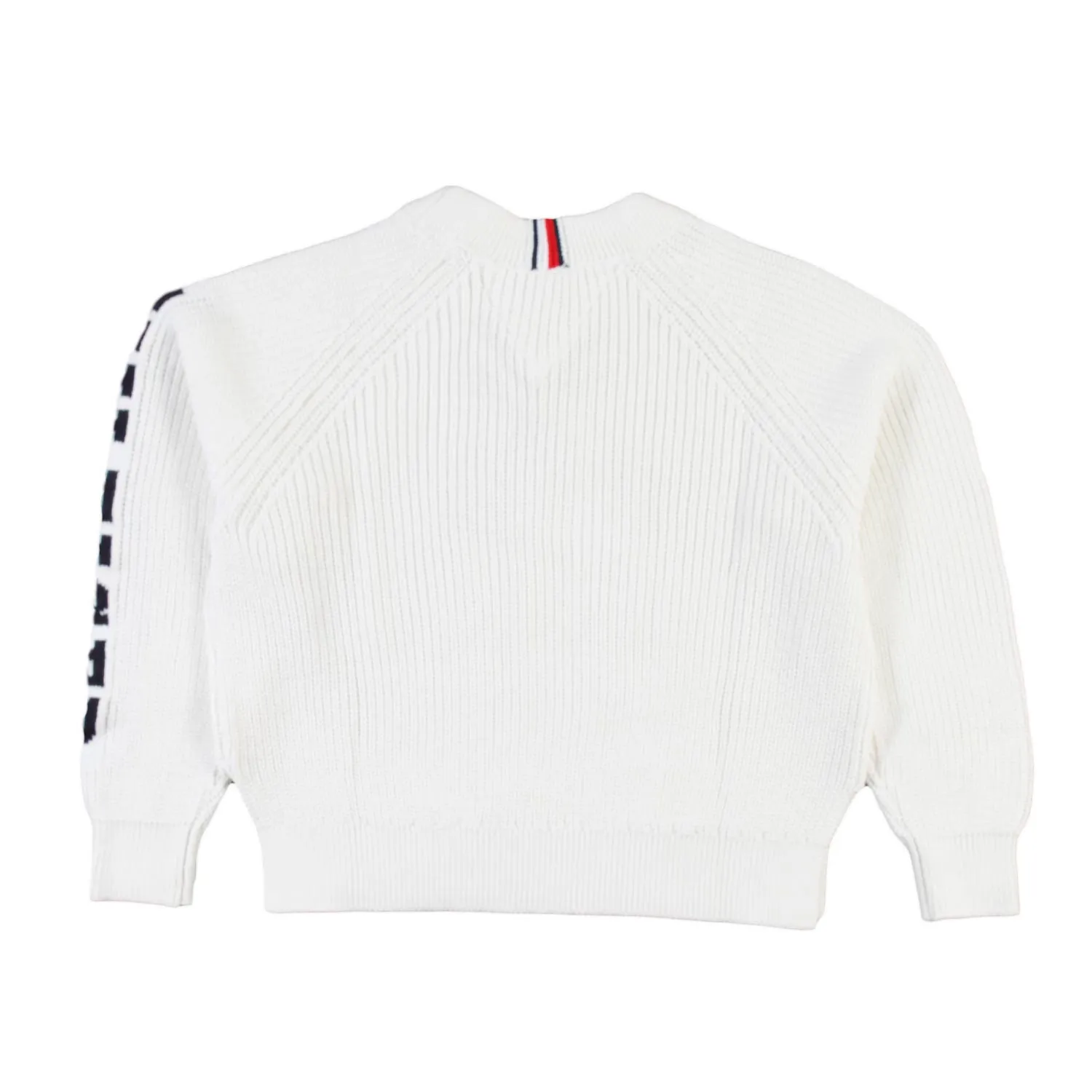 Tommy Hilfiger Tommy White Pullover With Blue Logo For Girls And Teens