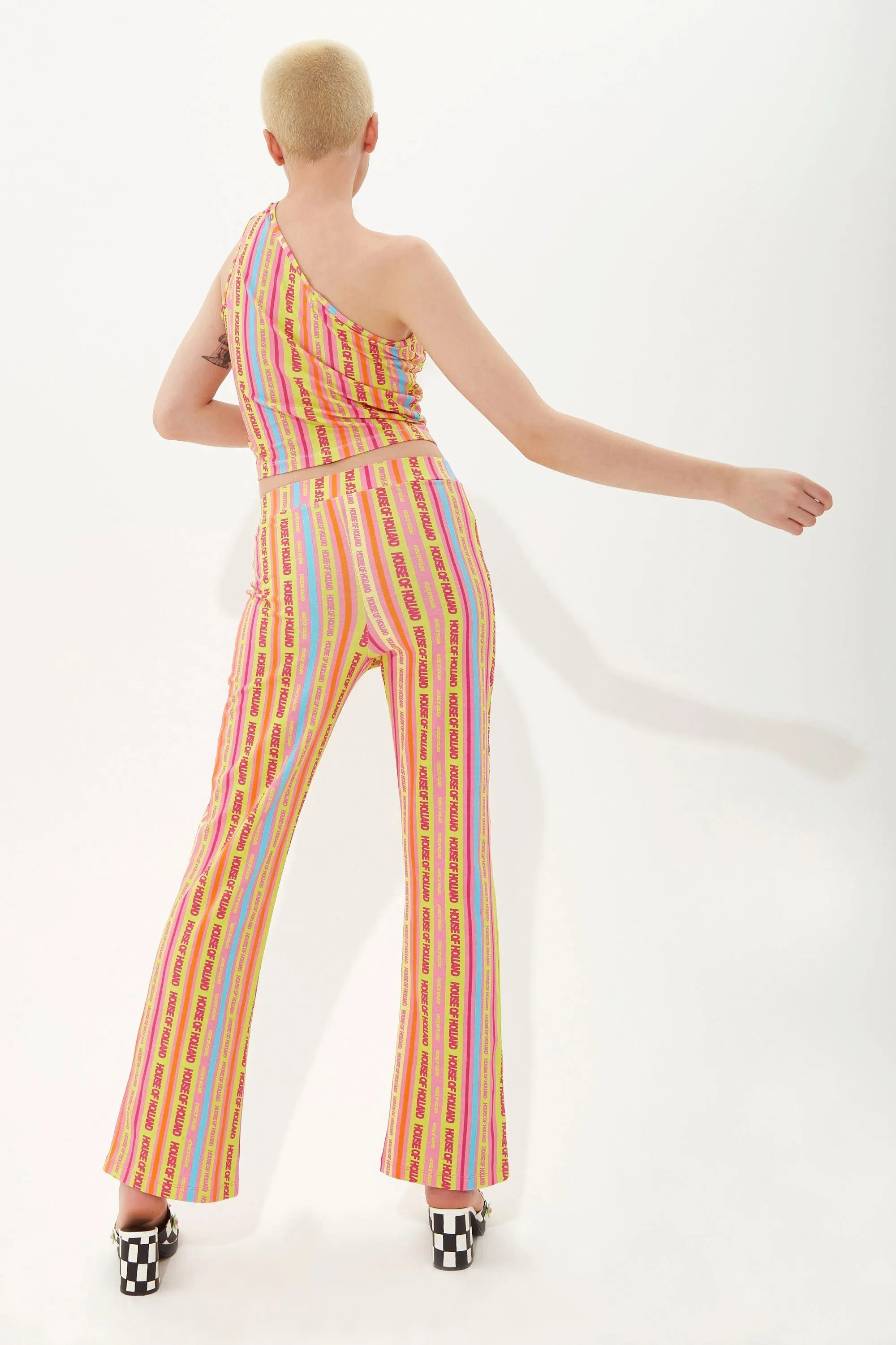 Trousers | Multicolour Striped Jersey Trousers | House of Holland