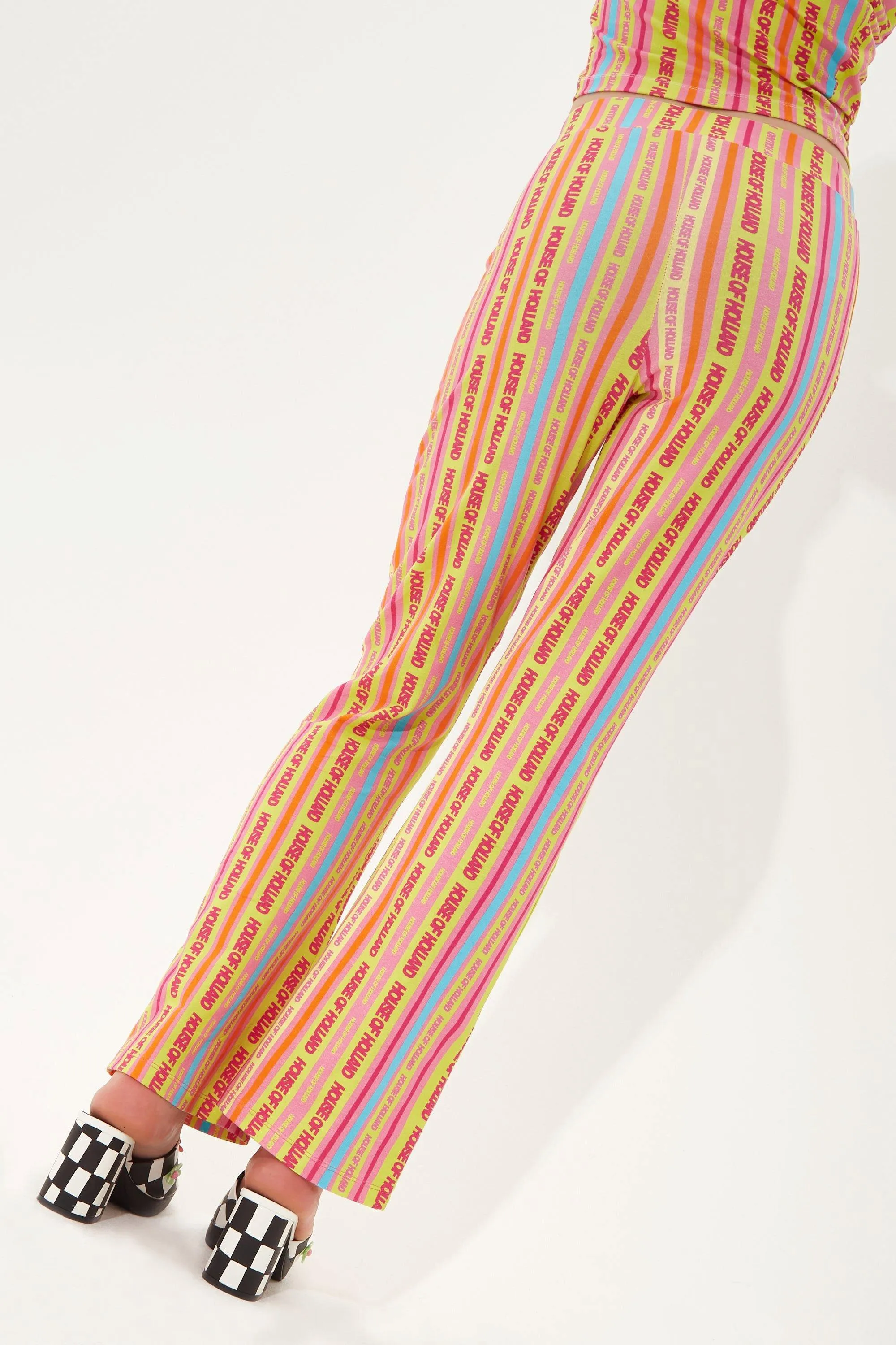 Trousers | Multicolour Striped Jersey Trousers | House of Holland