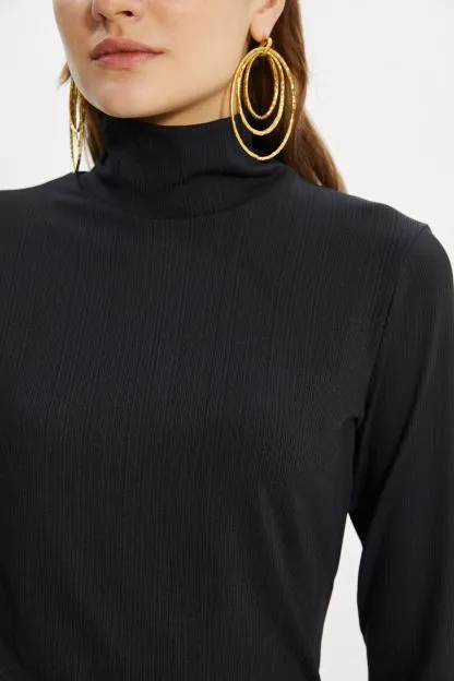 Turtleneck Knitted Body Tunic