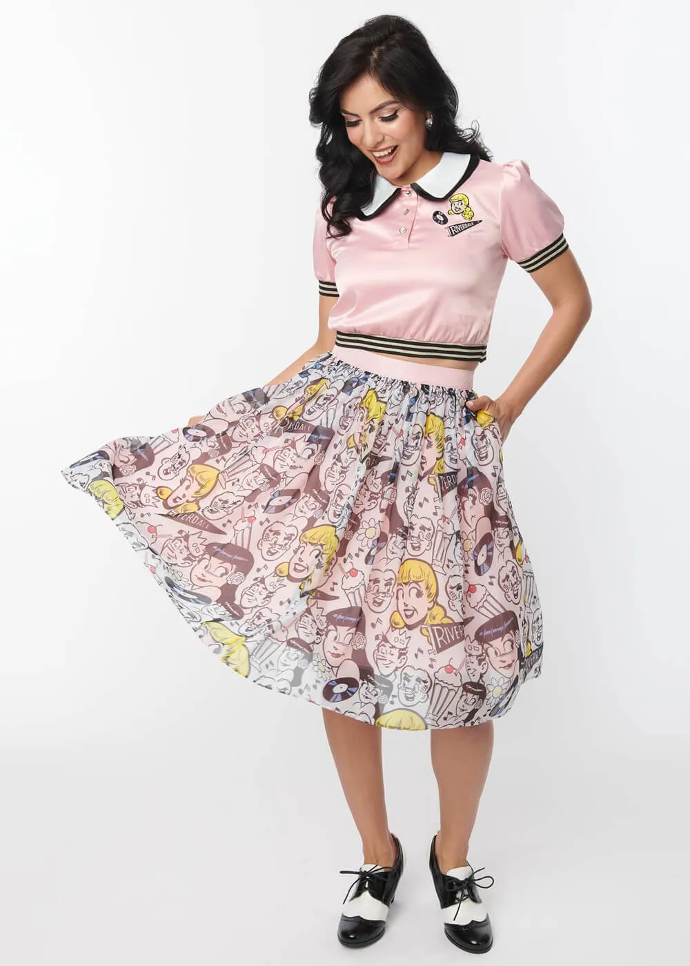 Unique Vintage x Betty & Veronica Riverdale Adventures 50's Swing Skirt