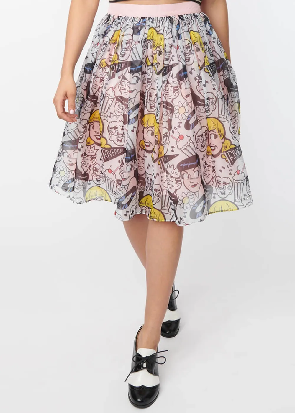 Unique Vintage x Betty & Veronica Riverdale Adventures 50's Swing Skirt