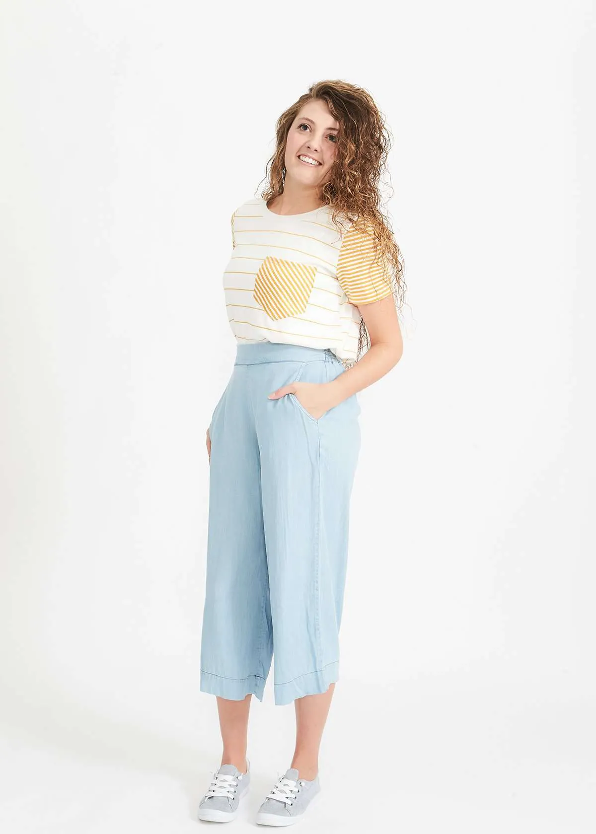 Washed Chambray Style Culottes