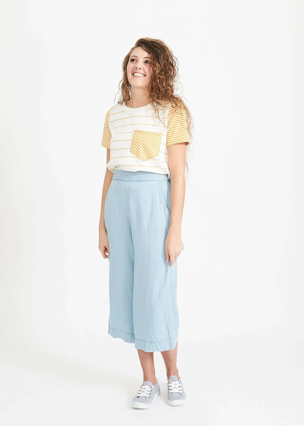 Washed Chambray Style Culottes