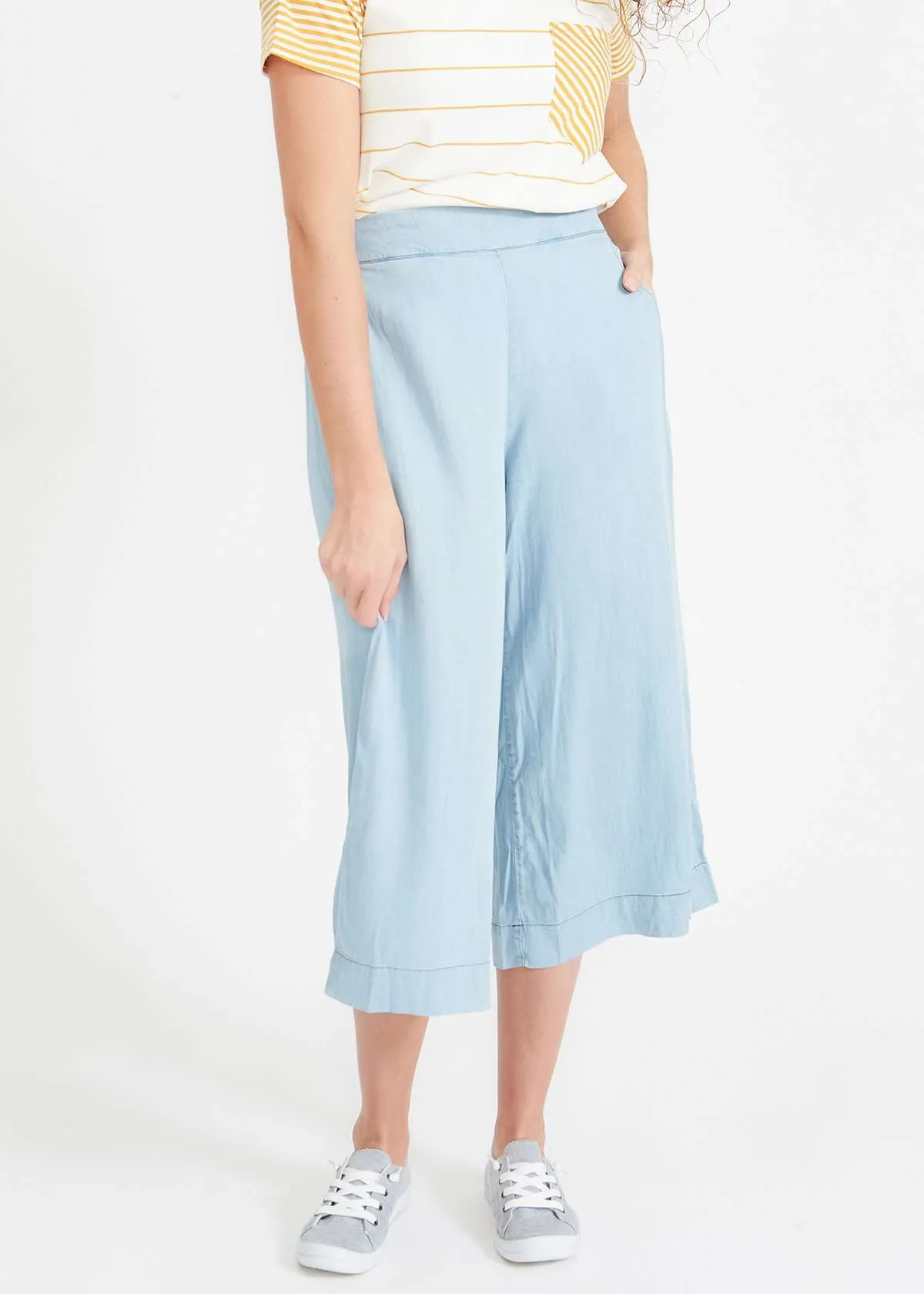 Washed Chambray Style Culottes