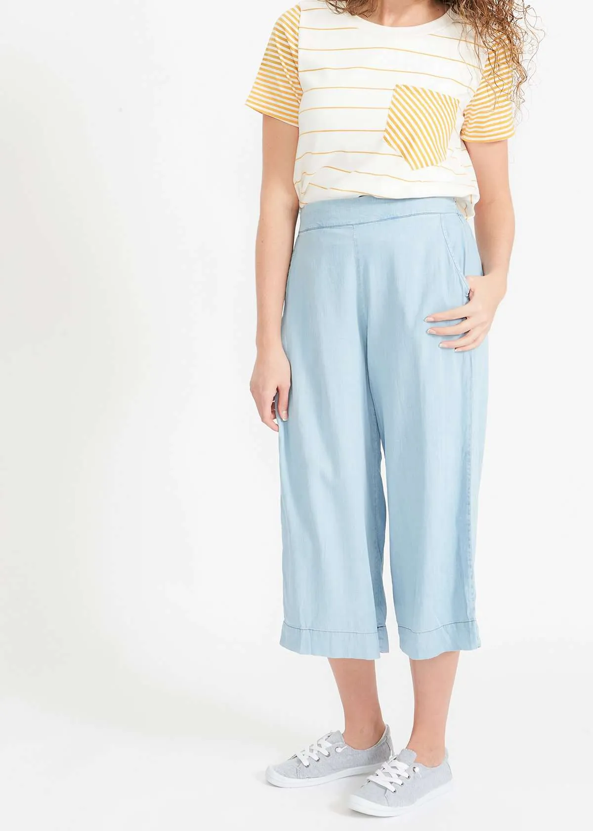 Washed Chambray Style Culottes