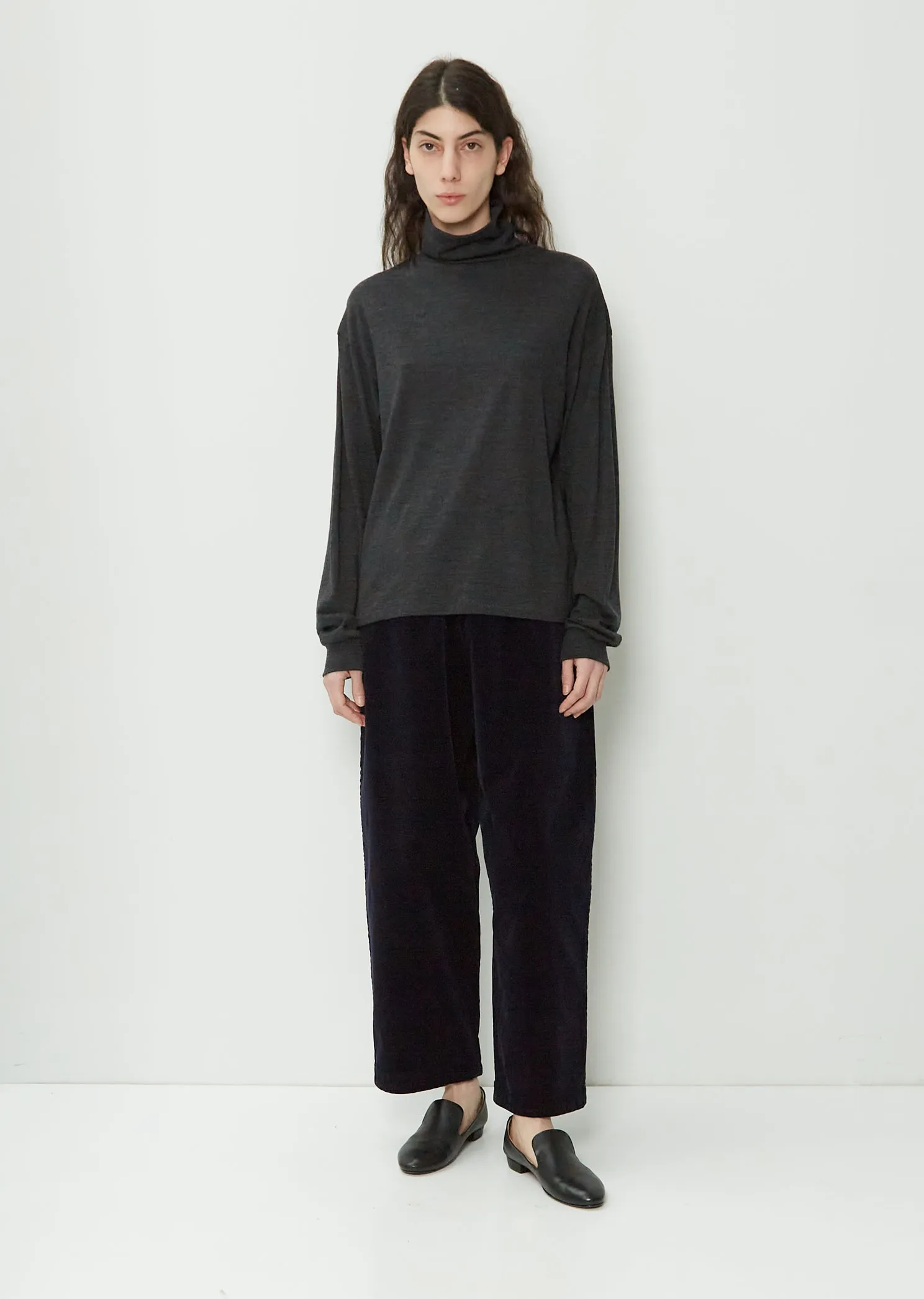 Wool Jersey Turtleneck Sweater