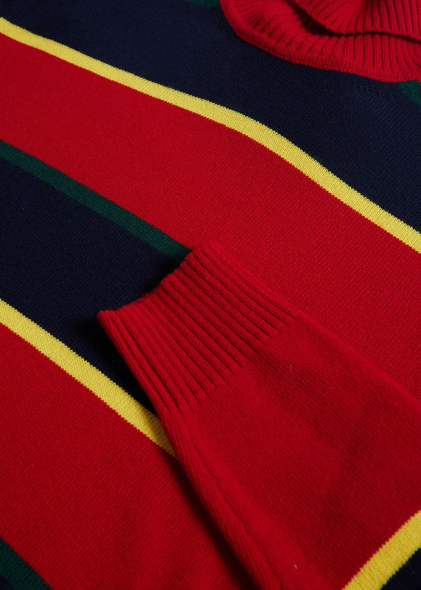 Wool Regimental Stripe Turtleneck